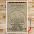 KA004 - 20 Lessons of Master Funakoshi - Vertical Poster - Vertical Canvas - Karate Poster - Karate Canvas