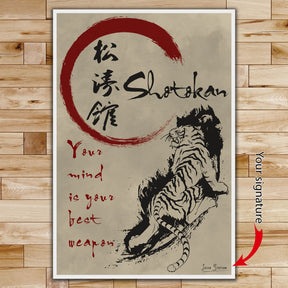 KA024 - Your Mind Is Your Best Weapon - Karate Shotokan - Vertical Poster - Vertical Canvas - Karate Poster - Karate Canvas
