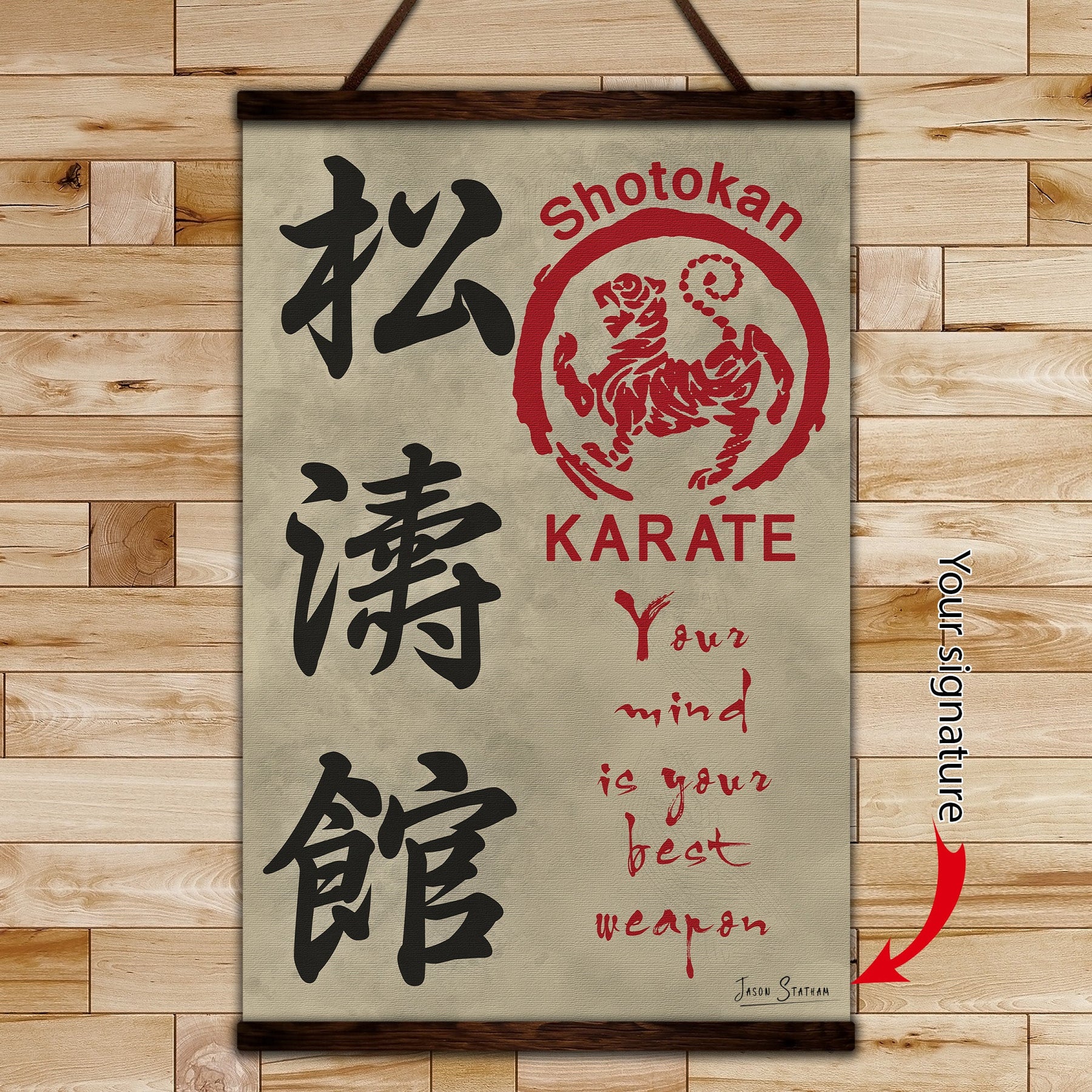 KA027 - Your Mind Is Your Best Weapon - Shotokan Karate - Vertical Poster - Vertical Canvas - Karate Poster - Karate Canvas