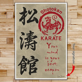 KA027 - Your Mind Is Your Best Weapon - Shotokan Karate - Vertical Poster - Vertical Canvas - Karate Poster - Karate Canvas