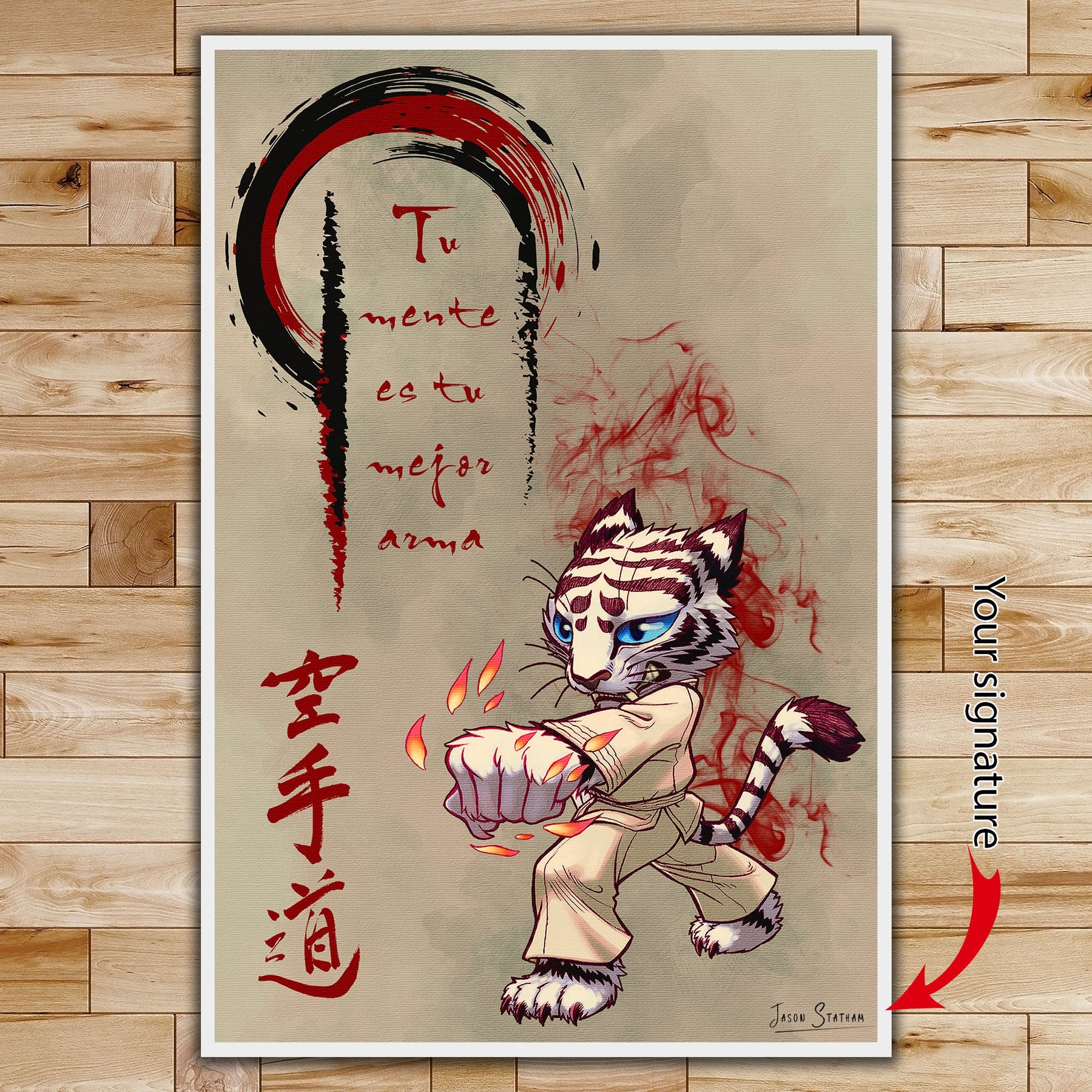 KA036 - Your Mind Is Your Best Weapon - Karatedo - Vertical Poster - Vertical Canvas - Karate Poster - Karate Canvas