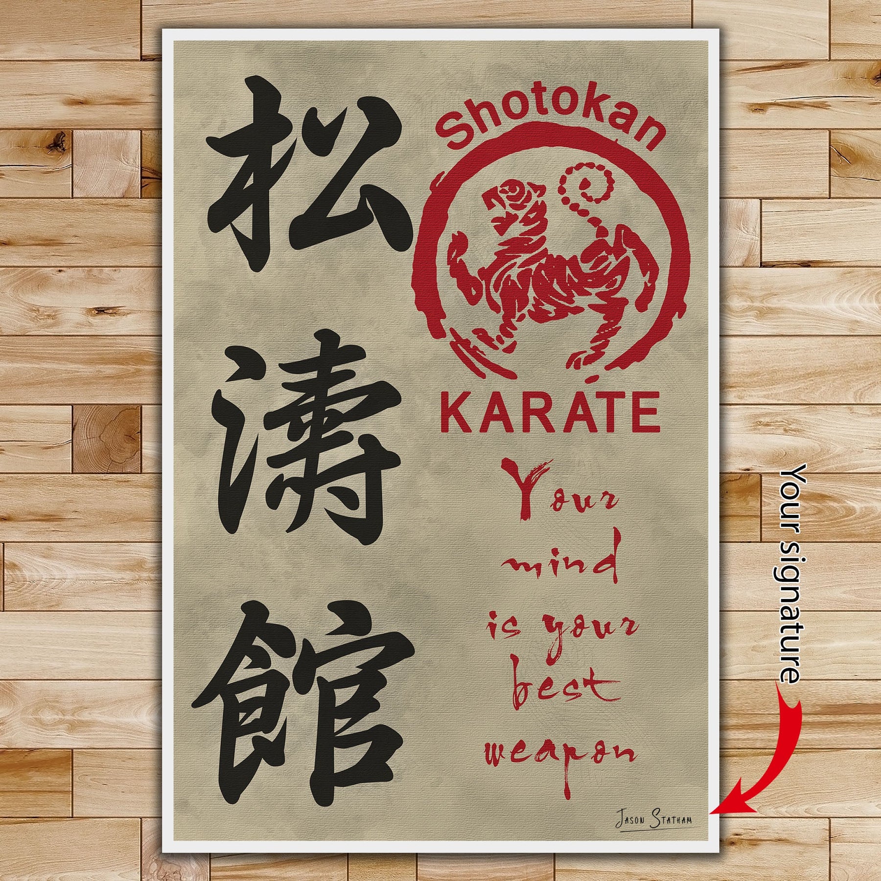 KA040 - Your Mind Is Your Best Weapon - Shotokan Karate - Vertical Poster - Vertical Canvas - Karate Poster - Karate Canvas