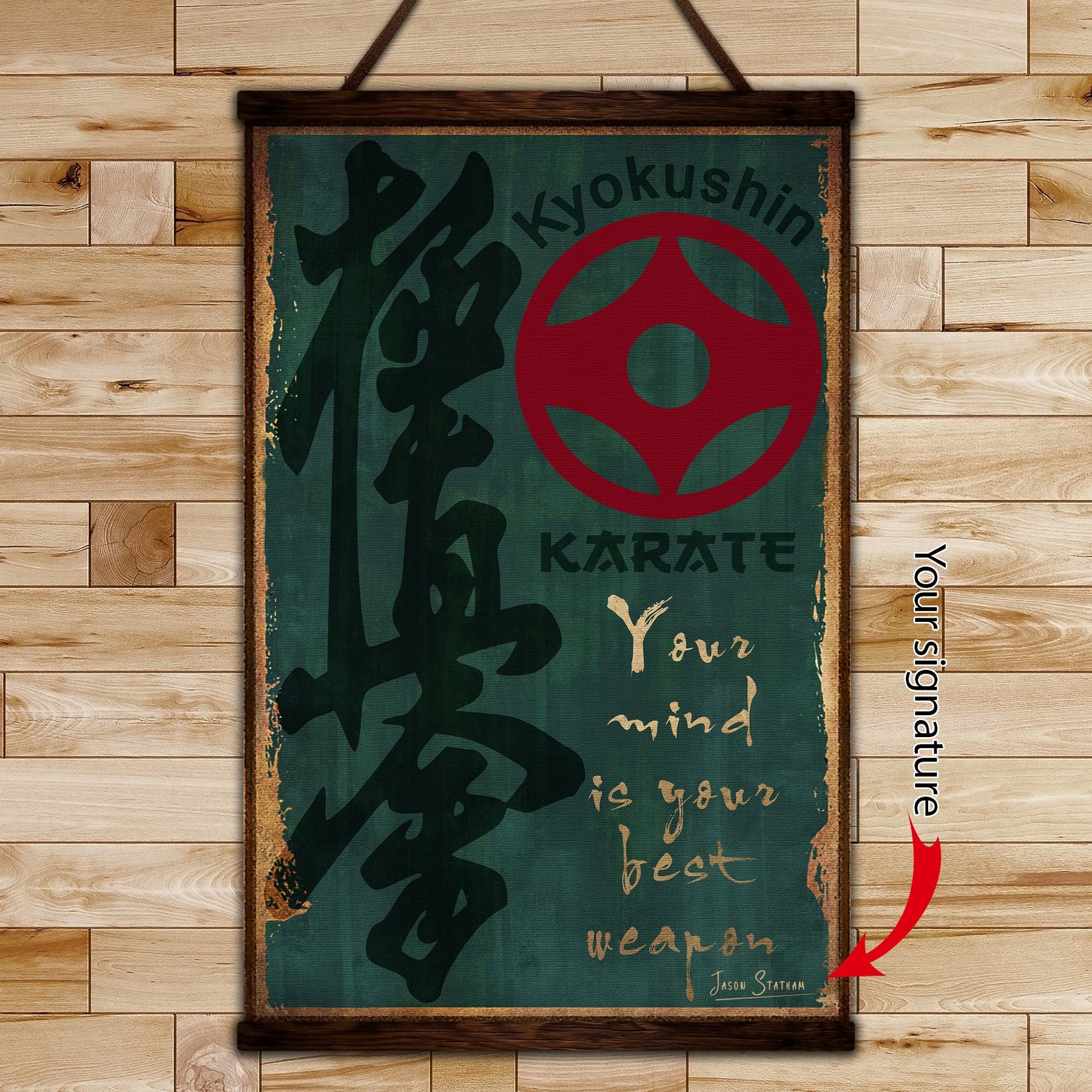 KA042 - Your Mind Is Your Best Weapon -  Kyokushin Karate - Vertical Poster - Vertical Canvas - Karate Poster - Karate Canvas