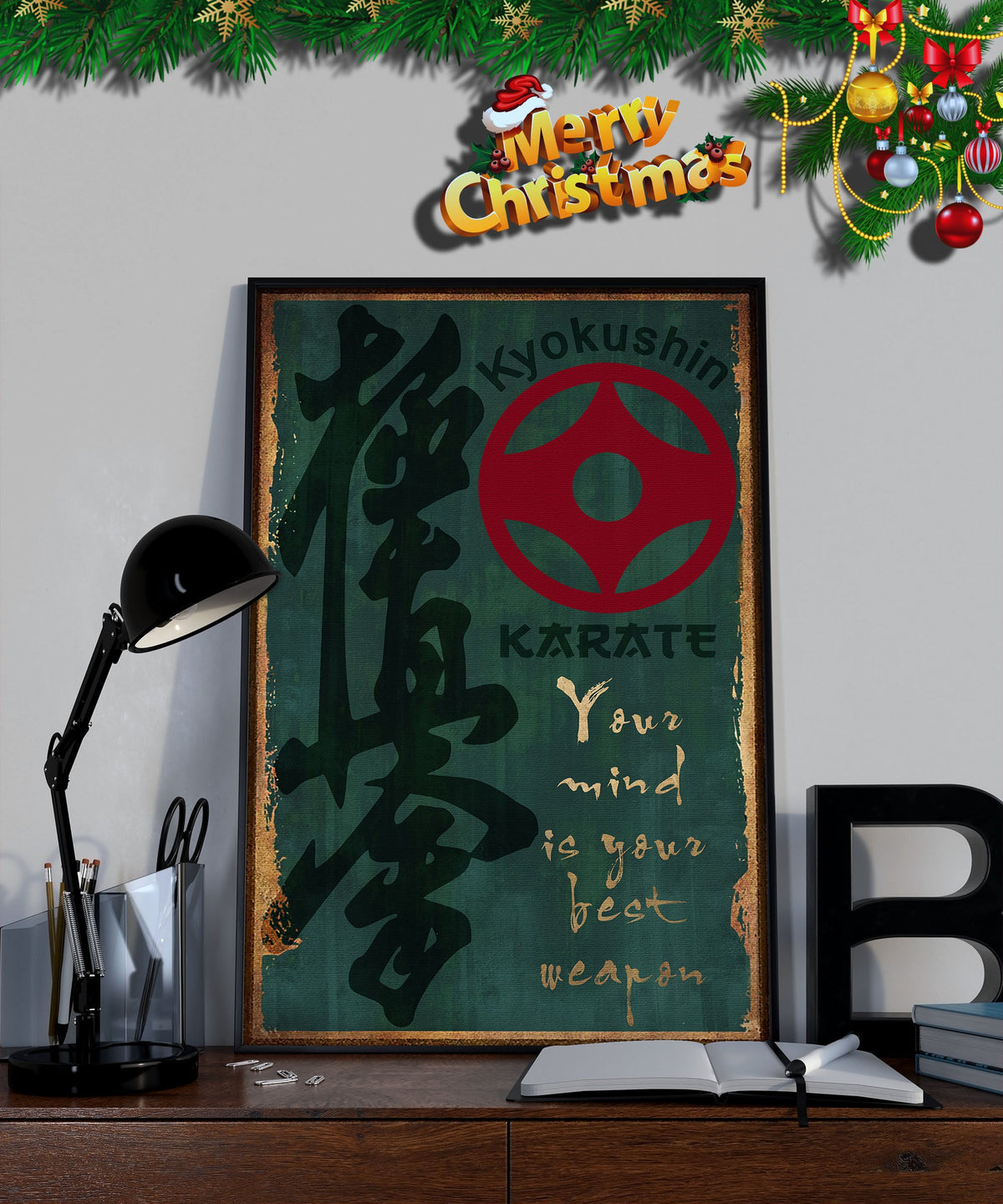 KA042 - Your Mind Is Your Best Weapon -  Kyokushin Karate - Vertical Poster - Vertical Canvas - Karate Poster - Karate Canvas