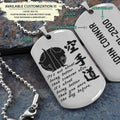 KAD008 - It's Not About Being Better Than Someone Else - It's About Being Better Than You Were The Day Before - Karate - Engrave Silver Dogtag