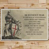 KT002 - Be Without Fear - English - Knight Templar Poster