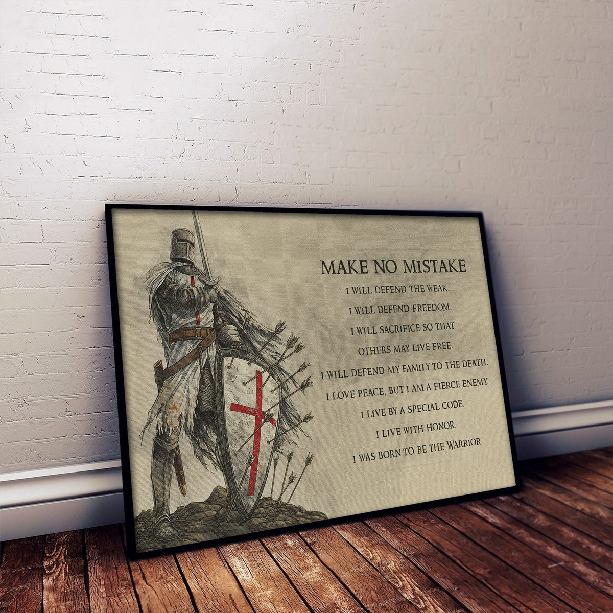 KT004 - Make No Mistake - English - Knight Templar Poster