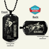 KTD021 - Brothers Forever - Knights Templar - Black Double-Sided Dog Tag