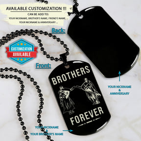 KTD023 - Brothers Forever - Knights Templar - Black Dog Tag