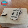 KTD026 - Brothers Forever - It's About Being Better Than You Were The Day Before - Knights Templar - Silver Double-Sided Dog Tag