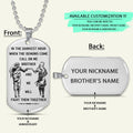 NAD001 - Call On Me Brother - English - Naruto - Sasuke - Engrave Silver Dog Tag