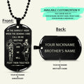 NAD004 - Call On Me Brother - English - Naruto - Sasuke - Engrave Black Dog Tag