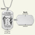NAD016 - It's Not About Being Better Than Someone Else - It's About Being Better Than You Were The Day Before - Uzumaki Naruto - Uchiha Sasuke - Naruto Dog Tag - Engrave Silver Dog Tag