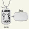 NAD018 - Brother Forever - Uzumaki Naruto - Uchiha Sasuke - Naruto Dog Tag - Engrave Silver Dog Tag