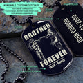 NAD019 - Brother Forever - Uzumaki Naruto - Uchiha Sasuke - Naruto Dog Tag - Engrave Black Dog Tag