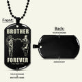 NAD019 - Brother Forever - Uzumaki Naruto - Uchiha Sasuke - Naruto Dog Tag - Engrave Black Dog Tag