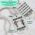 NAD024 - Brother Forever - Call On Me Brother - Uzumaki Naruto - Uchiha Sasuke - Naruto Dog Tag - Engrave Double Side Silver Dog Tag