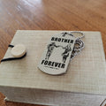 NAD024 - Brother Forever - Call On Me Brother - Uzumaki Naruto - Uchiha Sasuke - Naruto Dog Tag - Engrave Double Side Silver Dog Tag