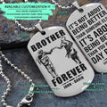 NAD028 - Brother Forever - It's Not About Being Better Than Someone Else - It's About Being Better Than You Were The Day Before - Uzumaki Naruto - Uchiha Sasuke - Naruto Dog Tag - Engrave Double Side Silver Dog Tag