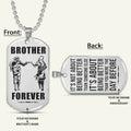NAD028 - Brother Forever - It's Not About Being Better Than Someone Else - It's About Being Better Than You Were The Day Before - Uzumaki Naruto - Uchiha Sasuke - Naruto Dog Tag - Engrave Double Side Silver Dog Tag