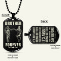 NAD029 - Brother Forever - It's Not About Being Better Than Someone Else - It's About Being Better Than You Were The Day Before - Uzumaki Naruto - Uchiha Sasuke - Naruto Dog Tag - Engrave Double Side Black Dog Tag