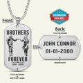 NAD032 - Brothers Forever - Uzumaki Naruto - Uchiha Sasuke - Naruto Dog Tag - Engrave Silver Dog Tag