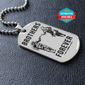NAD034 - Brother Forever - Call On Me Brother - Uzumaki Naruto - Uchiha Sasuke - Naruto Dog Tag - Double Sided Engrave Silver Dog Tag