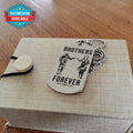 NAD034 - Brother Forever - Call On Me Brother - Uzumaki Naruto - Uchiha Sasuke - Naruto Dog Tag - Double Sided Engrave Silver Dog Tag