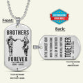 NAD034 - Brother Forever - Call On Me Brother - Uzumaki Naruto - Uchiha Sasuke - Naruto Dog Tag - Double Sided Engrave Silver Dog Tag