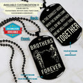 NAD035 - Brothers Forever - Call On Me Brother - Uzumaki Naruto - Uchiha Sasuke - Naruto Dog Tag - Double Sided Engrave Black Dog Tag