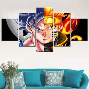 Naruto - 5 Pieces Wall Art - Goku - Uzumaki Naruto - Printed Wall Pictures Home Decor - Dragon Ball - Naruto Poster - Naruto Canvas