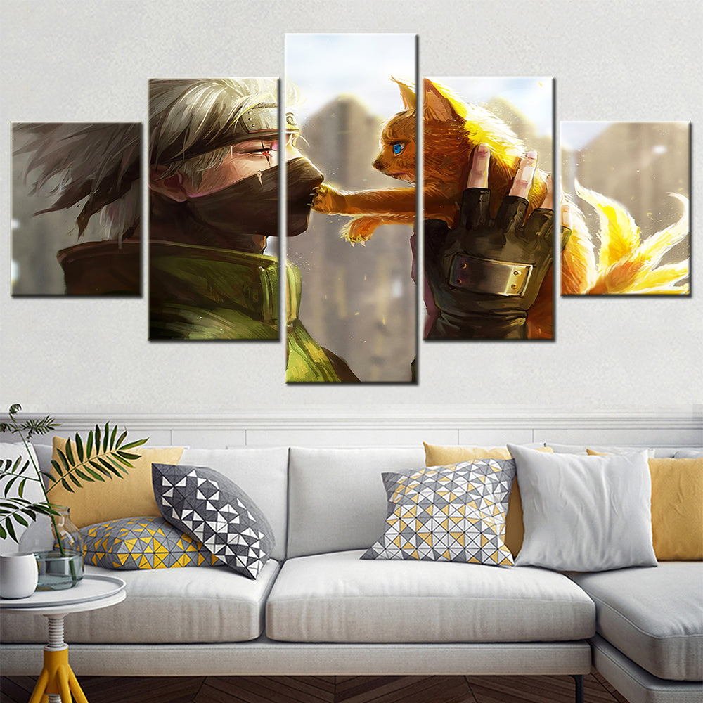 Naruto - 5 Pieces Wall Art - Hatake Kakashi - Printed Wall Pictures Home Decor - Naruto Poster - Naruto Canvas