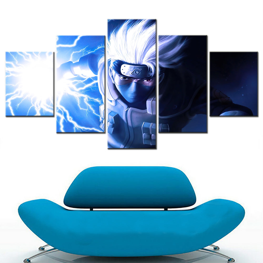 Naruto - 5 Pieces Wall Art - Hatake Kakashi 2 - Printed Wall Pictures Home Decor - Naruto Poster - Naruto Canvas