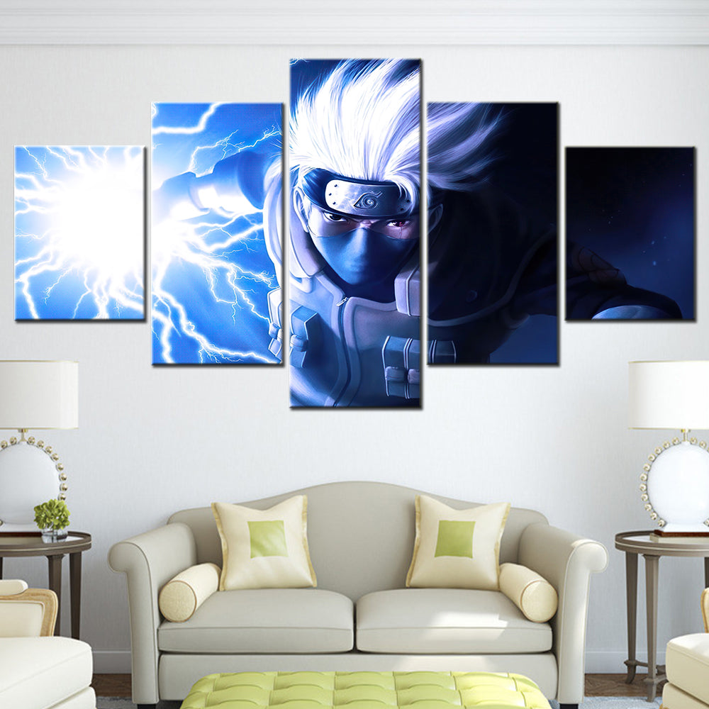 Naruto - 5 Pieces Wall Art - Hatake Kakashi 2 - Printed Wall Pictures Home Decor - Naruto Poster - Naruto Canvas