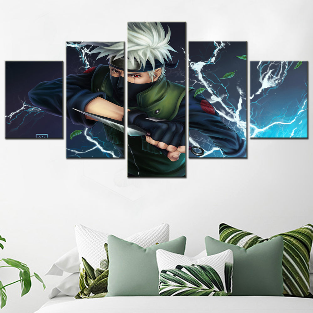 Naruto - 5 Pieces Wall Art - Hatake Kakashi 3 - Printed Wall Pictures Home Decor - Naruto Poster - Naruto Canvas