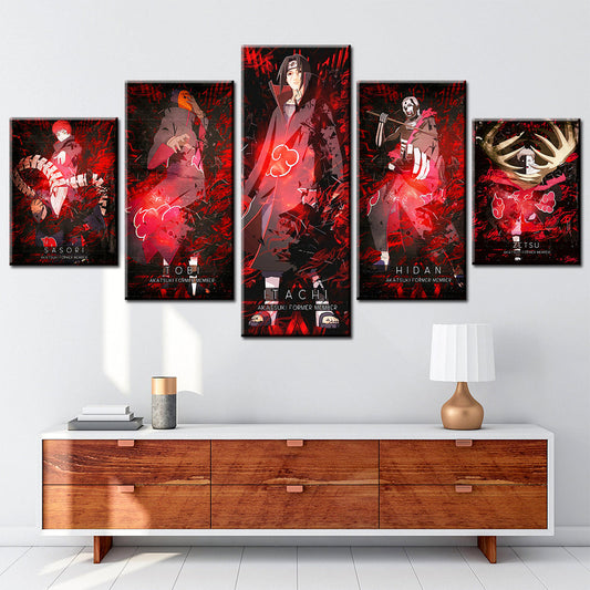 Naruto Canvas Wall Art - NA5106 - Itachi Uchiha - Obito Uchiha - Sasori - Hidan