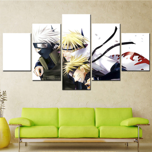 Naruto Canvas Wall Art - NA5117 - Uzumaki Naruto  - Kakashi Hatake - Minato Namikaze