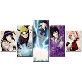 Naruto - 5 Pieces Wall Art - Uzumaki Naruto - Hatake Kakashi - Uchiha Izuna - Printed Wall Pictures Home Decor - Naruto Poster - Naruto Canvas