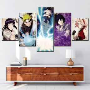 Naruto - 5 Pieces Wall Art - Uzumaki Naruto - Hatake Kakashi - Uchiha Izuna - Printed Wall Pictures Home Decor - Naruto Poster - Naruto Canvas