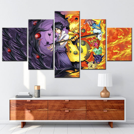 Naruto Canvas Wall Art - NA5135 - Uzumaki Naruto - Uchiha Sasuke