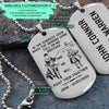 OPD001 - Call On me Brother - Monkey D. Luffy - Roronoa Zoro - One Piece Dog Tag - Engrave Silver Dog Tag