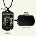 OPD004 - Call On me Brother - Monkey D. Luffy - Roronoa Zoro - One Piece Dog Tag - Engrave Black Dog Tag