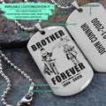 OPD018 - Brother Forever - Monkey D. Luffy - Roronoa Zoro - One Piece Dog Tag - Engrave Silver Dog Tag