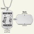 OPD018 - Brother Forever - Monkey D. Luffy - Roronoa Zoro - One Piece Dog Tag - Engrave Silver Dog Tag