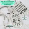 OPD022 - Call On Me Brother - It's Not About Being Better Than Someone Else - It's About Being Better Than You Were The Day Before - Monkey D. Luffy - Roronoa Zoro - One Piece Dog Tag - Engrave Double Sided Silver Dog Tag