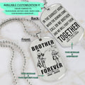 OPD024 - Brother Forever - Call On Me Brother - Monkey D. Luffy - Roronoa Zoro - One Piece Dog Tag - Engrave Double Sided Silver Dog Tag