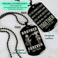 OPD025 - Brother Forever - Call On Me Brother - Monkey D. Luffy - Roronoa Zoro - One Piece Dog Tag - Engrave Double Sided Black Dog Tag