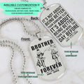OPD028 - Brother Forever - It's Not About Being Better Than Someone Else - It's About Being Better Than You Were The Day Before - Monkey D. Luffy - Roronoa Zoro - One Piece Dog Tag - Engrave Double Sided Silver Dog Tag