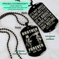 OPD029 - Brother Forever - It's Not About Being Better Than Someone Else - It's About Being Better Than You Were The Day Before - Monkey D. Luffy - Roronoa Zoro - One Piece Dog Tag - Engrave Double Sided Black Dog Tag