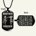 OPD029 - Brother Forever - It's Not About Being Better Than Someone Else - It's About Being Better Than You Were The Day Before - Monkey D. Luffy - Roronoa Zoro - One Piece Dog Tag - Engrave Double Sided Black Dog Tag
